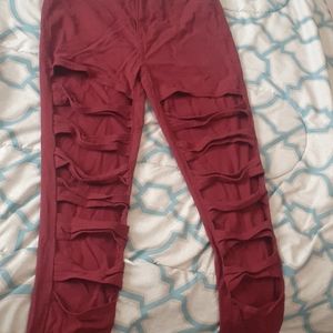 Maroon sexy jeggings